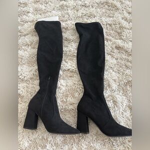 black knee high boots